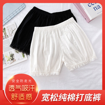 Pumpkin Pants Jk Safety Shorts Anti-Exposure Lantern Pants Summer Leggings Thin Loose Shorts Women's Lace Can Be Worn Outside