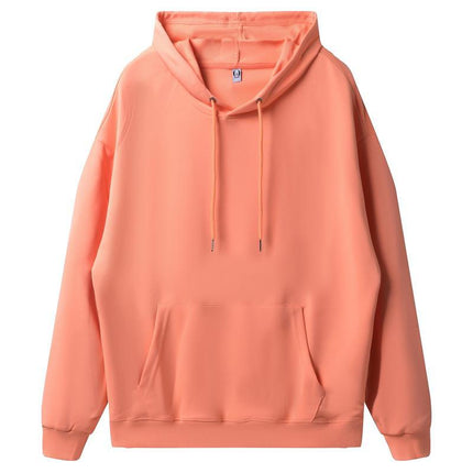 American fashion brand 260g pullover casual loose hooded sweater dopamine solid color heavy shoulder hoodie in spring and autumn