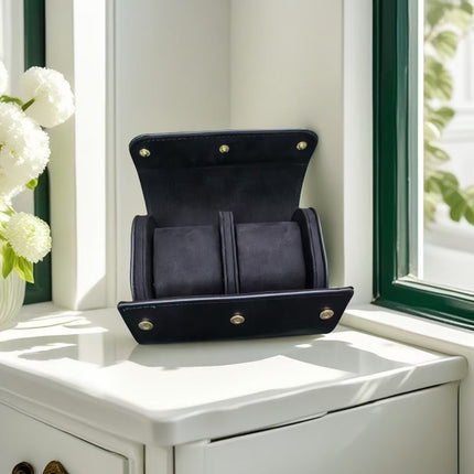 Retro Crazy Horse Pattern Genuine Leather Texture Pu Leather Watch Storage Box 1 2 3 Watch Positions Watch Box Gift Box