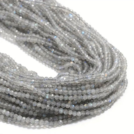 Natural Stone Crystal Mini Size Beads Cut Face Facet Round Beads Bracelet Necklace DIY Original Beaded Accessories Beads
