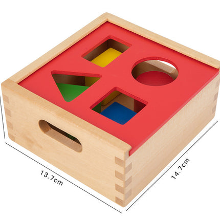 Children's Wooden Educational Toys Gift 1-3 Years Old Kindergarten Early Education Coin Box Drawer Game Teaching Aids Children's Factory