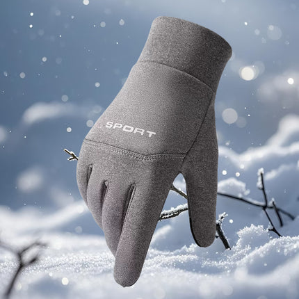 Warm Gloves Winter Outdoor Sports Running Ski Gloves Anti-Slip Touch Screen Windproof Waterproof Cold-Proof Cycling Gloves