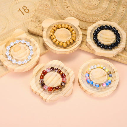 Solid Wood Bead Tray, Jewelry Bracelet Display Tray, Jewelry Design Tray, DIY Beading Tools, Bracelet Storage Tray