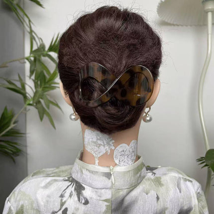 Unique Korean Figure-Eight Hairpin Duckbill Clip Matte Back-Of-Head Claw Clip Elegant Hairpin Retro Hair Accessory