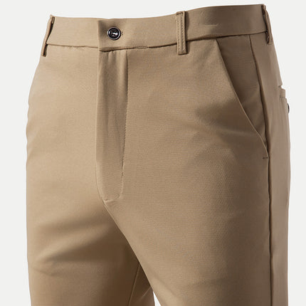 Quality spring and summer men's business suit pants casual pants slim stretch straight pants fashion men's trousers New