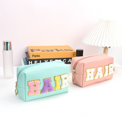 Cross-Border Popular Letter Cosmetic Bag Large Capacity Portable Toiletry Bag Portable Waterproof Cosmetic Multi-Functional Storage Bag
