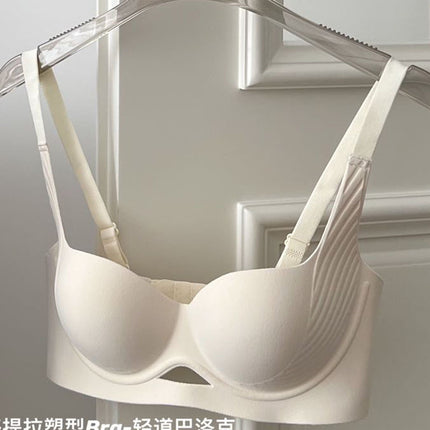 325 light baroque simple one-piece seamless nude pull-up bra underwear small chest pull-up bra bra