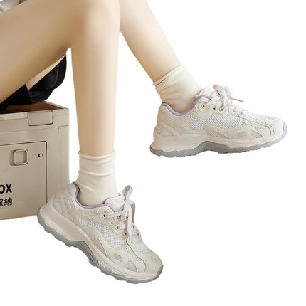 Popular Trendy Thick-Soled Hiking Shoes for Women 2025 New Summer Lightweight Breathable Running Casual Sports Shoes for Women