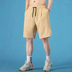 [Four-color ice silk shorts] Khaki / M