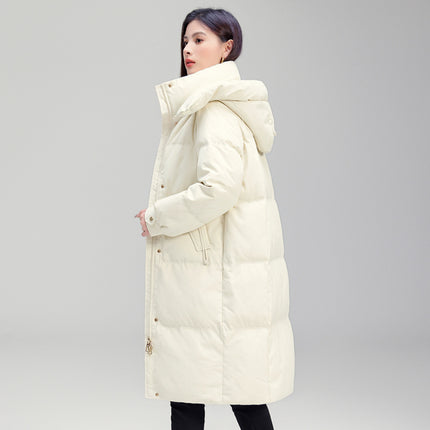 Brand down Jacket Women's Mid-Length Slim Fashion Thickened Winter Coat 2025 New Mid-Length Warm Jacket