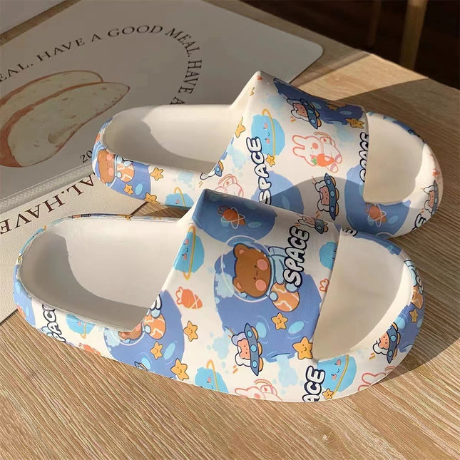 Southeast Asia Cross-Border Special Supply Side Bear Slippers for Women Summer Home Bathroom Non-Slip Slippers for Couples Slippers for Women
