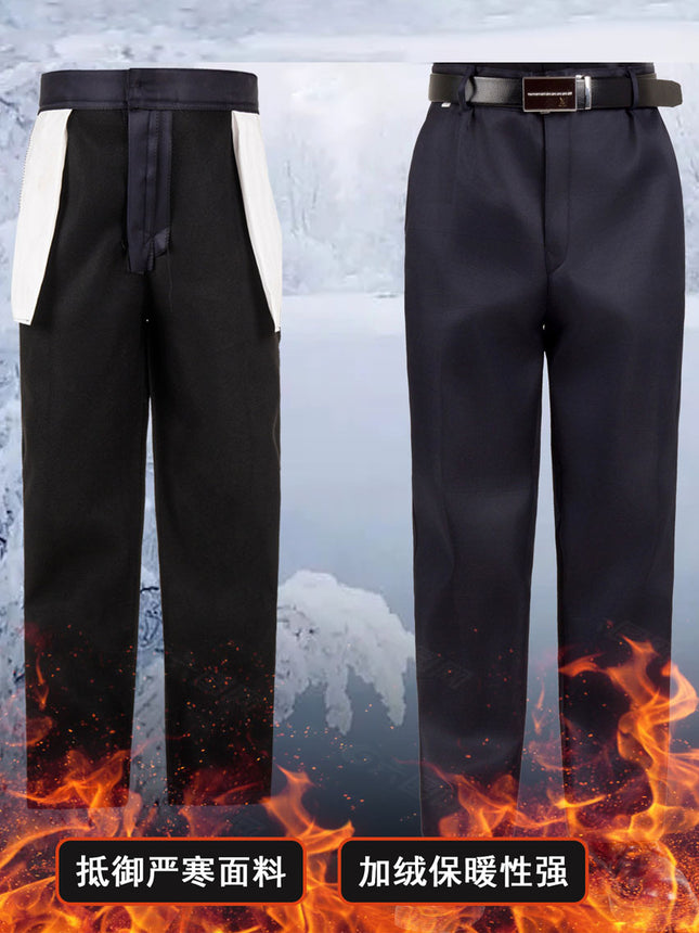 Men's Winter Thick Fleece-Lined Work Pants, Durable, Cold-Proof, Warm Workwear Pants for Men in Winter