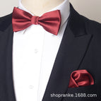 J326k [bud bow tie + pocket square] red dot matrix pattern