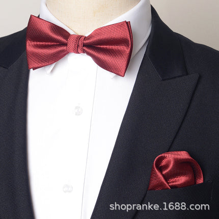 Bow Tie Men's Wedding Groom Best Man Formal Shirt Performance Brother Group Pattern Bow Tie Wedding Trendy Dress