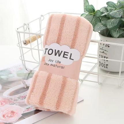 Striped Towel Manufacturer Wholesale Warp Knitted Coral Velvet 35*75cm Hand Towel Absorbent Adult Souvenir Gift