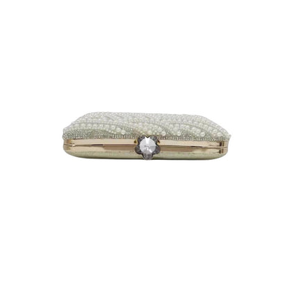 Cross-Border Exclusive Cross-Body Rhinestone Pearl Bag Wedding Ball Dinner Bag Women's Diamond Chain Box Clutch Bag