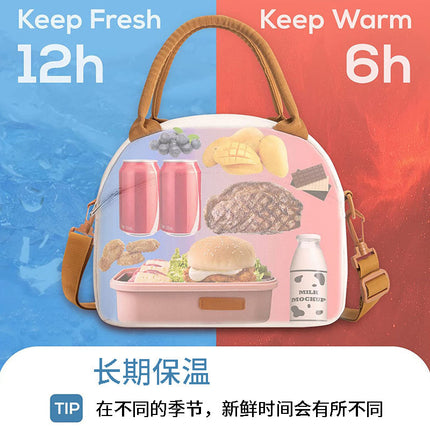 Factory Direct Supply Lunch Box Bag Handbag Waterproof and Oil-Proof Office Worker Hand-Carrying Large-Capacity Lunch Bag with Rice Lunch Bag