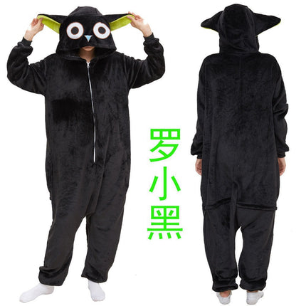 Cross-Border New Flannel Pajamas Zebra Tigger Cartoon One-Piece Couple Cute Home Clothes Mixed Batch