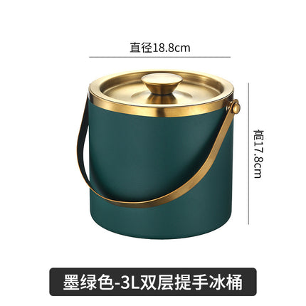 Ice bucket portable beer bucket stainless steel ice bucket bar beer champagne insulation ice bucket stainless steel bucket