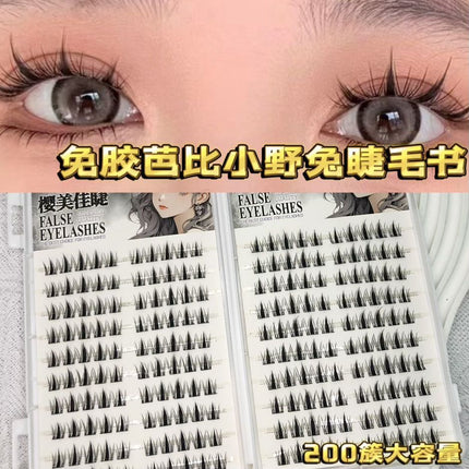 Cross-Border False Eyelashes Large Capacity Glue-Free Full Range of Lazy Eyelashes Collection Wholesale Customized European and American Glue-Free False Eyelashes