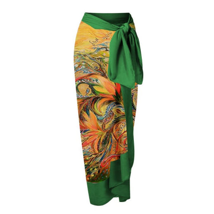 Cross-border New European and American Women's one-piece Swimsuit Sexy Printed Two-piece Skirt Hot Swimsuit Bikini suit