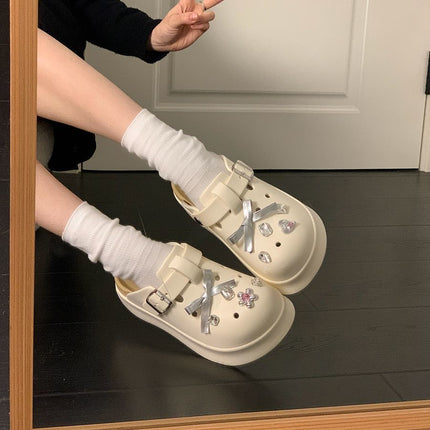 Thick-Soled Super Popular Closed-Toe Slippers for Women, 2026 Summer New Model, Beautiful Soft-Soled Non-Slip Eva Clogs for Outdoor Wear