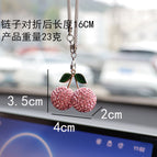 Pink cherry car pendant