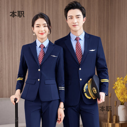 Technical school flight less aviation uniforms professional suit autumn and winter captain overalls stewardess suits property security uniforms