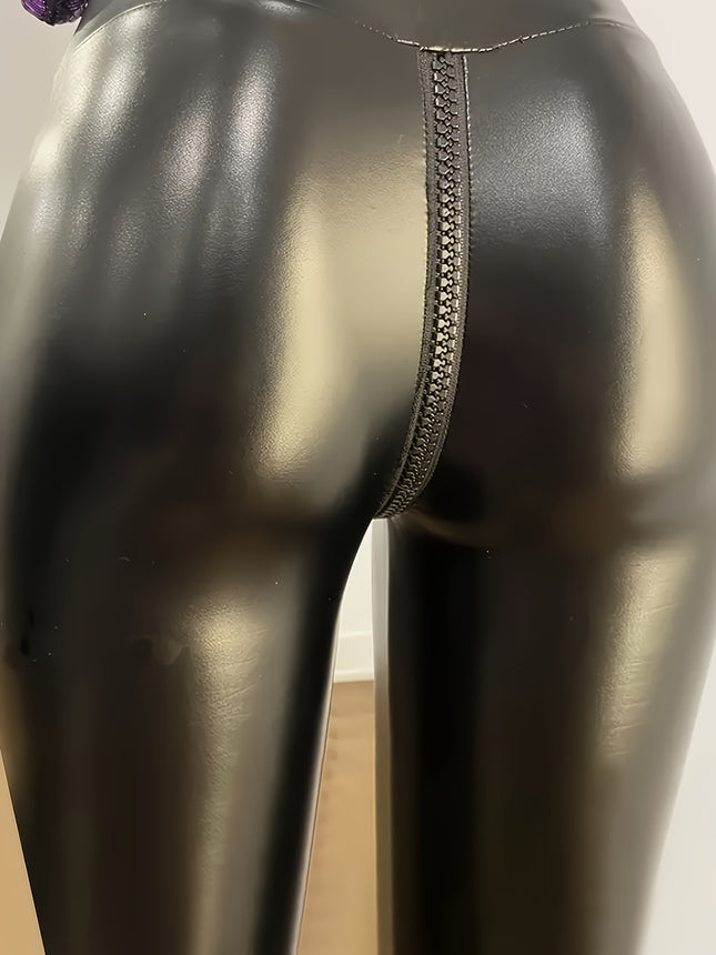 High-Waisted Tummy Control Seamless Butt-Lifting Leather Pants Shapewear Leggings Fitness Leggings Yoga Shapewear Pants