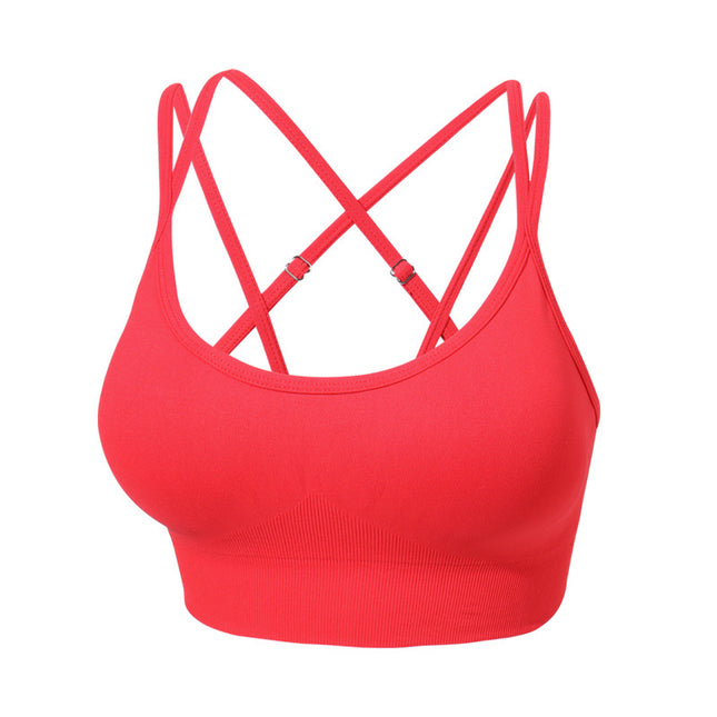 Sports suit Women's Cross-Back Sports Underwear Running Fitness Shockproof Yoga Bra Hip High Waist Yoga Pants