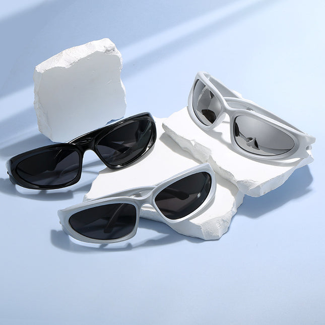 Cross-Border Internet Celebrity Street Photography Sunglasses for Men and Women, Retro Functional Style, Technological Sense, European and American Street Photography, Modern Sunglasses