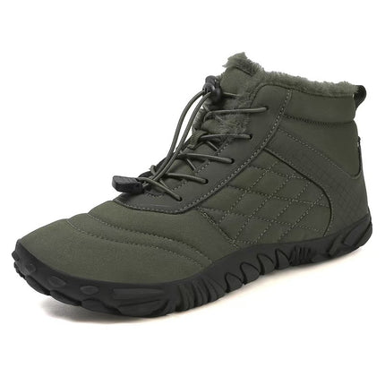 Five-Finger Cotton Shoes, Cold-Proof and Fleece-Lined Snow Boots, Outdoor Cycling Snow Boots, Winter Cotton Shoes, Waterproof Cotton Shoes, Mountaineering Cotton Shoes