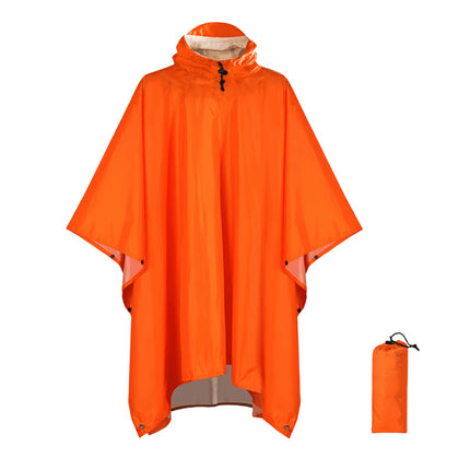 Camouflage Square Raincoat Outdoor Multifunctional Three-in-One Raincoat Mountaineering Camping Mat Canopy Poncho Adult Poncho