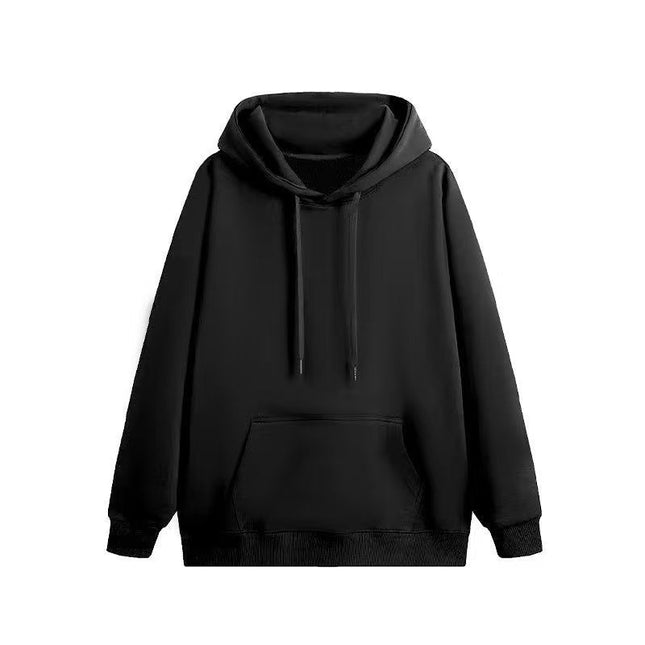 Factory Direct Sales Autumn and Winter New Velvet Pure Color Hooded Sweatshirts for Men and Women, Fashionable Loose Hoodies for Men and Women