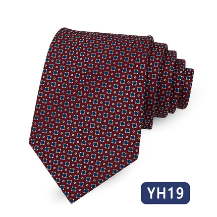 Vintage casual striped printed tie wholesale in stock fashion shirt plaid hand tie