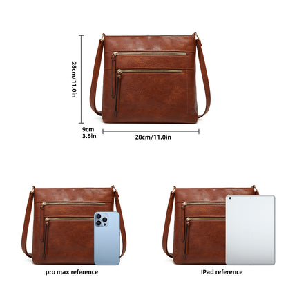 New Cross-Border Extra-Large Capacity Crossbody Bag, Fashionable, Simple, Retro Tote Bag, Foreign Trade Shoulder Bag, Women's Bag, Ladies' Bag