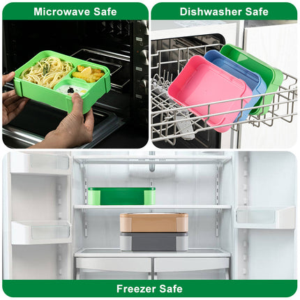 Qijia European Cross-Border Children's Mini Lunch Box Microwaveable Student Compartment Sealed Lunch Box Snack Box