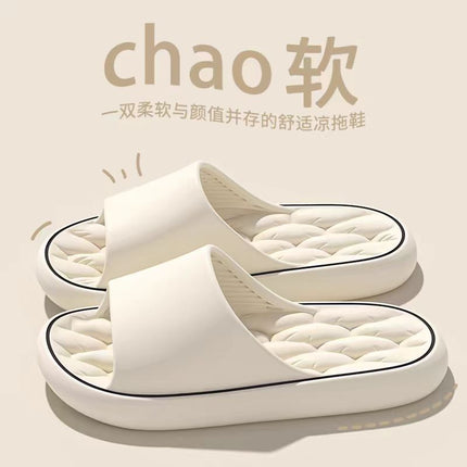 New Summer Thick Bottom Slippers Women's Summer Indoor Home 2025 New Bathroom Bath Non-slip Massage Sandals