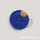 Bear head beret-sapphire blue / 3-48 months