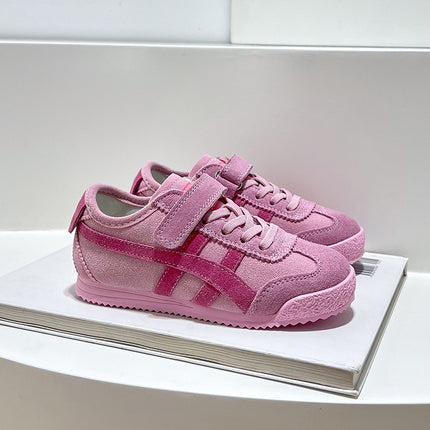 Children's Sneakers 2026 Spring New Style Boys and Girls Genuine Leather Breathable Sports Shoes Baby Shoes Casual Soft-Soled Kidsren's Shoes