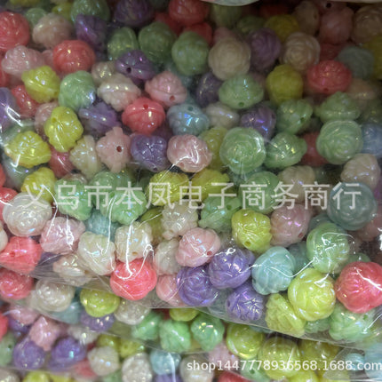 Acrylic light color plated AB colorful diy children beaded material candy AB colorful beads jewelry accessories