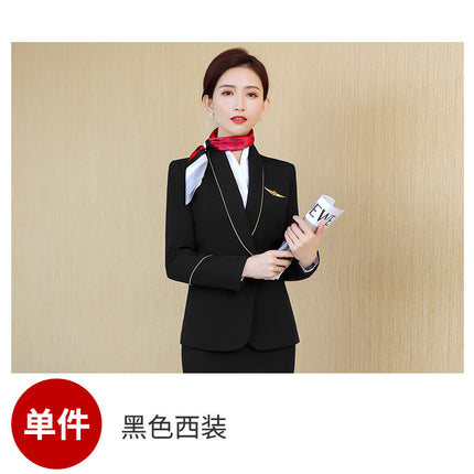 Hotel Attendant Work Clothes Front Desk Cashier Property Beauty Reception Tooling Business Suit Women's Suit Formal Suit