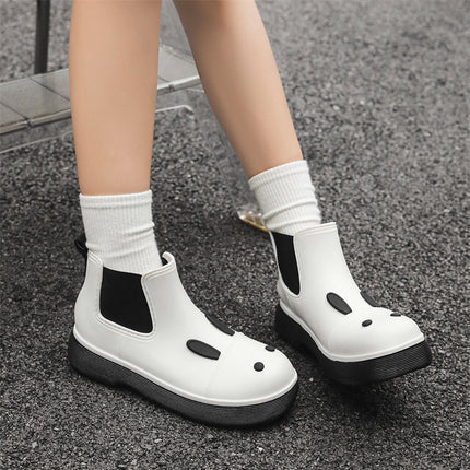 Summer Martin Rain Boots Cute Student Thick Bottom Rain Boots Women's Waterproof Shoes New Style Water Boots Short Boots Non-slip Rubber Shoes