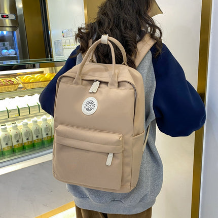 Student Schoolbag Large Capacity Fresh Sweet Backpack Western Style High Textile Commuter All-match Casual Business Computer Bag