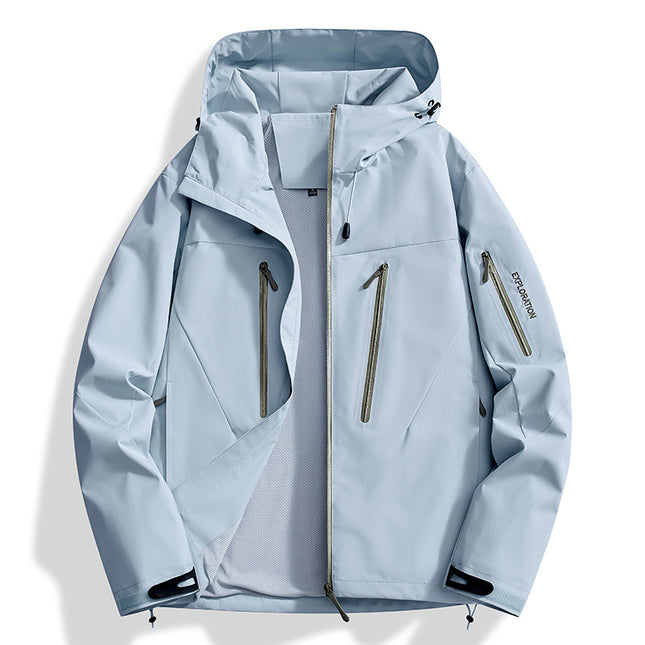 Big Brand Same Style Couple's Outdoor Windbreaker Jacket, Men's Windproof Waterproof Jacket, Women's Camping Hiking Travel Jacket
