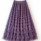Dark purple / M (17 rows of skirt length 85cm wide)