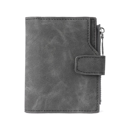 New Women's Wallet Short Zipper Wallet Korean Version Versatile Coin Purse Multi-Card Slot Buckle Card Holder Factory Direct Supply