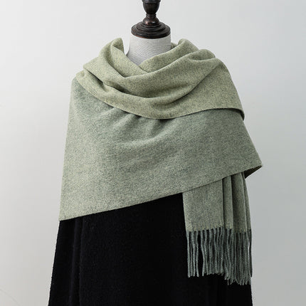 Wool Scarf Korean Style Double-Sided Scarf for Women Autumn and Winter Warm Men's Shawl Versatile Cashmere Scarf Wholesale
