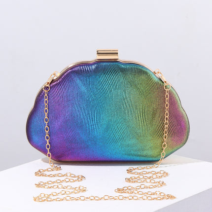 European and American Fashion Leather Box Evening Bag Clutch Bag Wedding Bridesmaid Bag Evening Party Bag Dress Bag Chain Bag Women's Bag