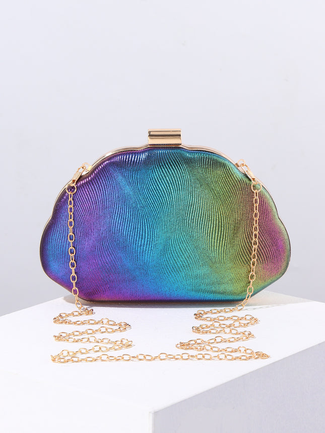 European and American Fashion Leather Box Evening Bag Clutch Bag Wedding Bridesmaid Bag Evening Party Bag Dress Bag Chain Bag Women's Bag